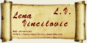 Lena Vinčilović vizit kartica
